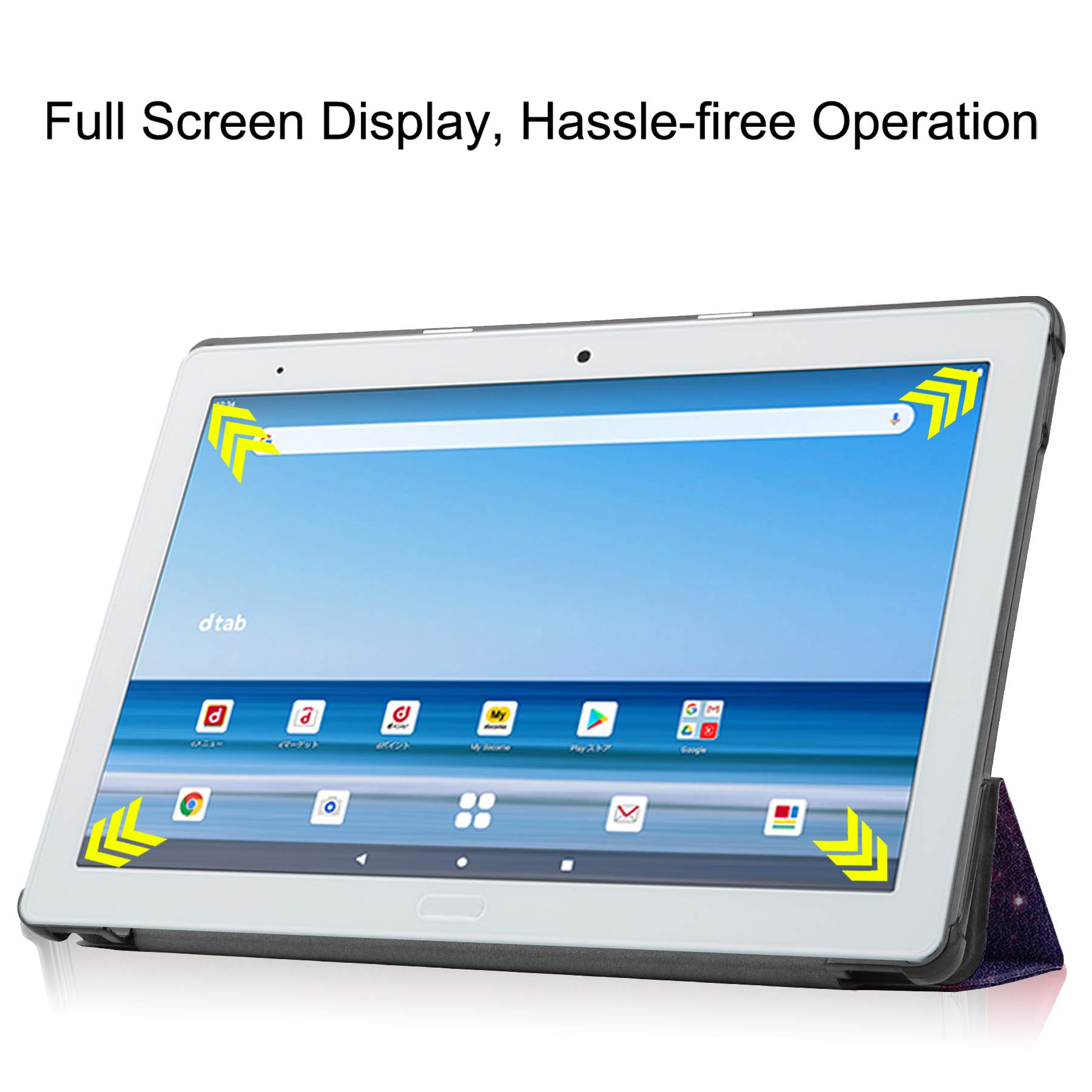 Amazon.co.jp: Docomo Dtab d-41A Case, ELMK, Lightweight, Thin, PU